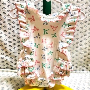 Vintage ALL MINE 6/9M Ruffled Onesie